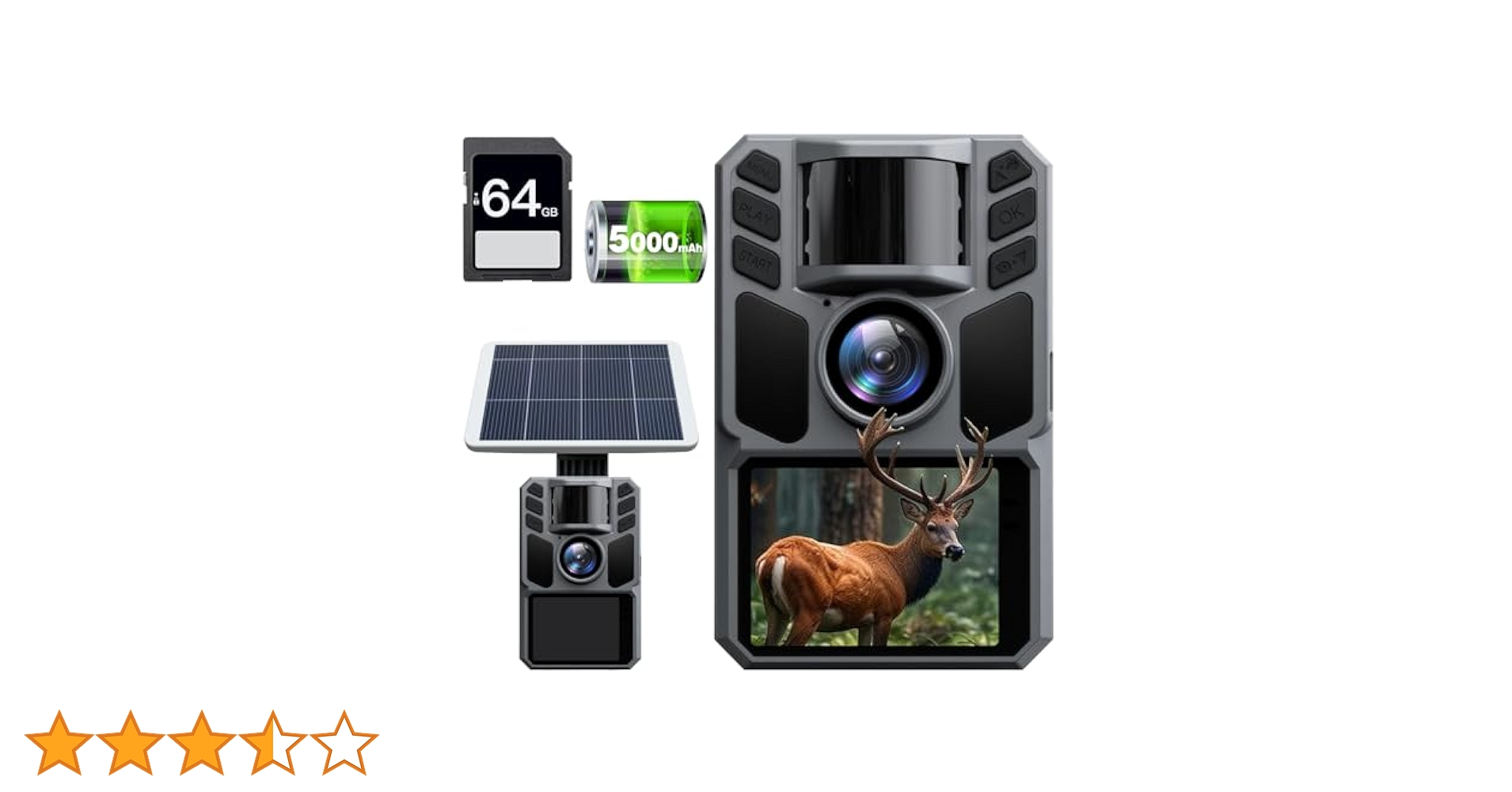 新品 トレイルカメラ ソーラー 野生 動物 監視 カメラ 防犯 FKPCAM Amazon.co.jp: FKPCAM トレイルカメラ ソーラー式 野生動物監視